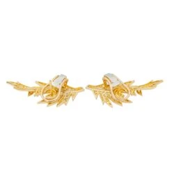 Boucles D'oreilles Clou En Or Jaune Et Diamant -Castafiore Boutique boucles doreilles clou en or jaune et diamant 474530