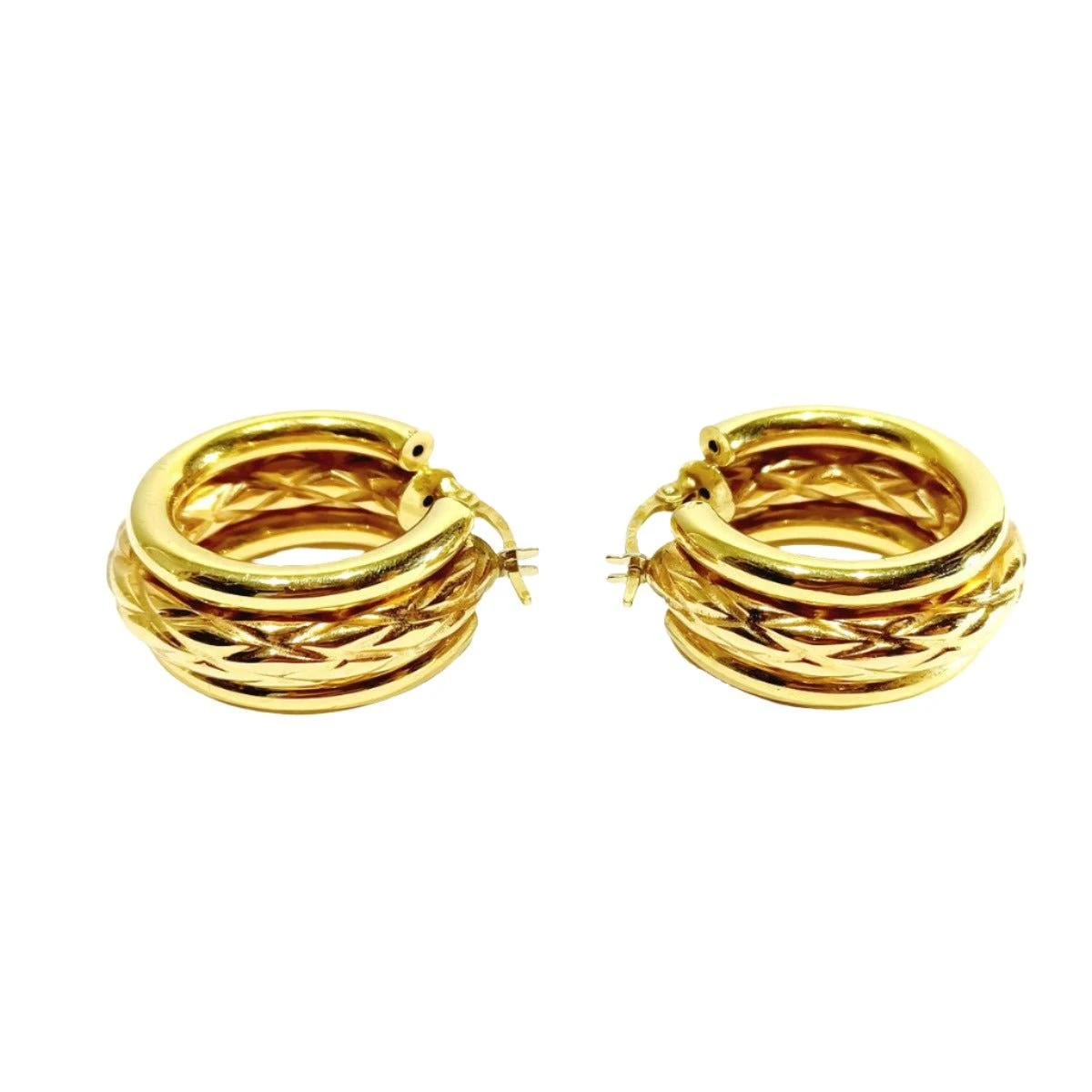 Boucles D'oreilles Créole En Or Jaune 1 Boucles D'oreilles Créole En Or Jaune