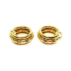 Boucles D'oreilles Créole En Or Jaune 10 Boucles D'oreilles Créole En Or Jaune -Castafiore Boutique boucles doreilles creole en or jaune 586245