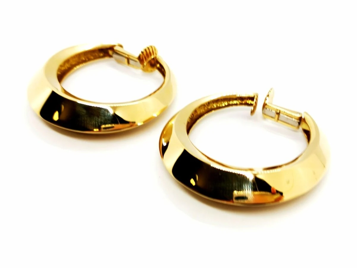 Boucles D'oreilles Créoles à Clip En Or Jaune 2 Boucles D'oreilles Créoles à Clip En Or Jaune – Image 2