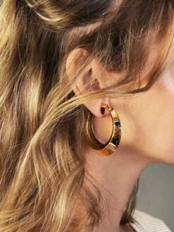 Boucles D'oreilles Créoles à Clip En Or Jaune 11 Boucles D'oreilles Créoles à Clip En Or Jaune -Castafiore Boutique boucles doreilles creoles a clip en or jaune 858540