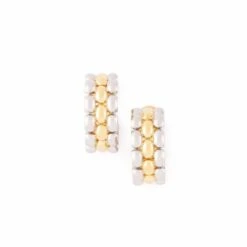 Boucles D'oreilles Créoles CHOPARD En Or Jaune Et Or Blanc -Castafiore Boutique boucles doreilles creoles chopard en or jaune et or blanc 136030