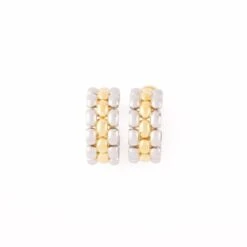 Boucles D'oreilles Créoles CHOPARD En Or Jaune Et Or Blanc