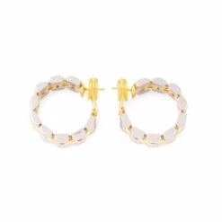 Boucles D'oreilles Créoles CHOPARD En Or Jaune Et Or Blanc -Castafiore Boutique boucles doreilles creoles chopard en or jaune et or blanc 514169