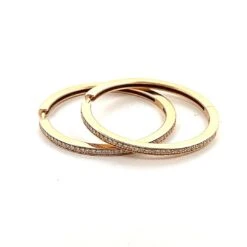 Boucles D'oreilles Créoles COURBET En Or Jaune Et Diamants -Castafiore Boutique boucles doreilles creoles courbet en or jaune et diamants 361929