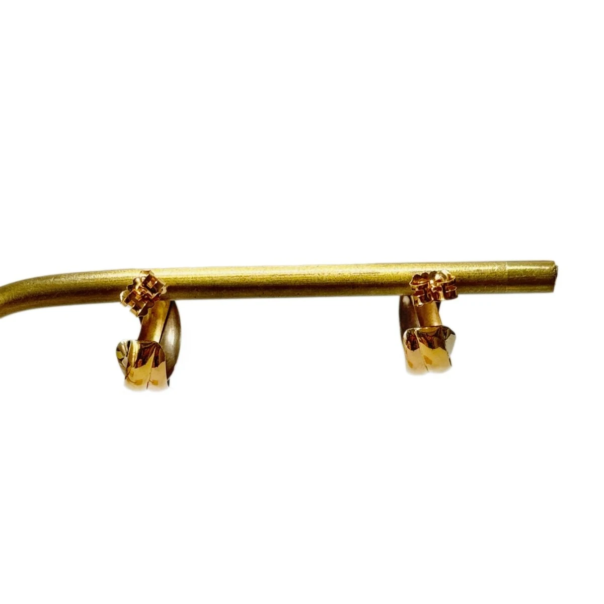 Boucles D'oreilles Créoles En Or Blanc, Or Jaune Et Or Rose 5 Boucles D'oreilles Créoles En Or Blanc, Or Jaune Et Or Rose – Image 5