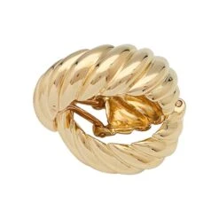 Miller Boucles D'oreilles Créoles HERMÈS En Or Jaune -Castafiore Boutique boucles doreilles creoles hermes en or jaune 817875