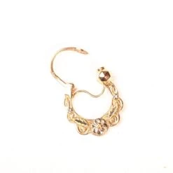 Boucles D'oreilles Créoles Savoyardes à Décor Floral En Or -Castafiore Boutique boucles doreilles creoles savoyardes a decor floral en or 380698