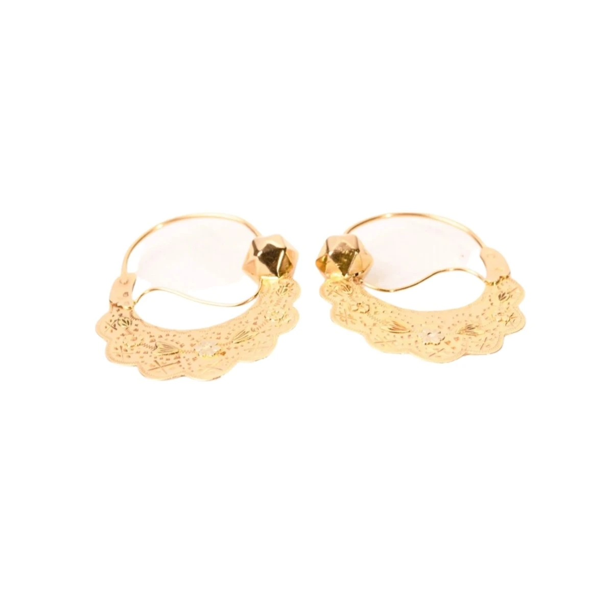 Boucles D'oreilles Créoles Savoyardes Trois Ors 3 Boucles D'oreilles Créoles Savoyardes Trois Ors – Image 3