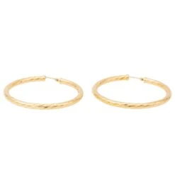 Boucles D'oreilles Créoles Torsadées En Or Jaune