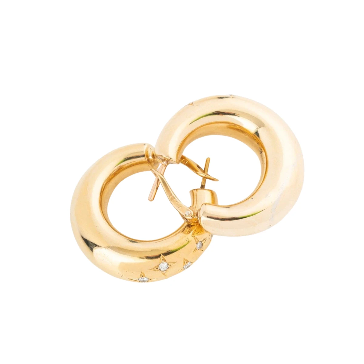 Boucles D'oreilles De La Maison Chaumet Sur Or Jaune 4 Boucles D'oreilles De La Maison Chaumet Sur Or Jaune – Image 4