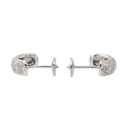 Boucles D'oreilles Demi Créoles Or Blanc Diamant 10 Boucles D'oreilles Demi Créoles Or Blanc Diamant -Castafiore Boutique boucles doreilles demi creoles or blanc diamant 903734