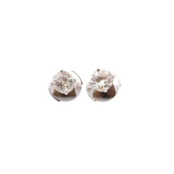 Boucles D'oreilles Puces En Or Et Diamants