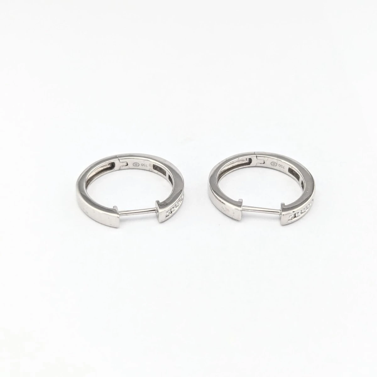 Boucles D'oreilles Diamants En Or Blanc 1 Boucles D'oreilles Diamants En Or Blanc