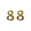 Boucles D'oreilles Clou DIOR En Or Jaune