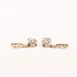 Boucles D'oreilles Dormeuses Art Déco Diamants En Or -Castafiore Boutique boucles doreilles dormeuses art deco diamants en or 285007
