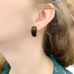 Miller Boucles D'oreilles Dormeuses BOUCHERON Vintage En Or Jaune Et Bois -Castafiore Boutique boucles doreilles dormeuses boucheron vintage en or jaune et bois 815980