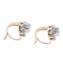 Boucles D'oreilles Dormeuses En Or Blanc, Or Rose Et Diamants 11 Boucles D'oreilles Dormeuses En Or Blanc, Or Rose Et Diamants -Castafiore Boutique boucles doreilles dormeuses en 2 ors et diamants 573104