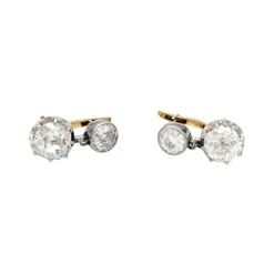 Miller Boucles D'oreilles Dormeuses En Or Rose, Platine Et Diamants 6 Miller Boucles D'oreilles Dormeuses En Or Rose, Platine Et Diamants -Castafiore Boutique boucles doreilles dormeuses en or rose platine et diamants 515168