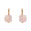 Boucles D'oreilles Dormeuses POMELLATO "Nudo" En Or Rose Et Quartz