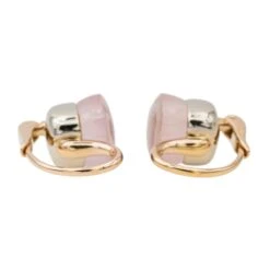 Boucles D'oreilles Dormeuses POMELLATO "Nudo" En Or Rose Et Quartz 13 Boucles D'oreilles Dormeuses POMELLATO "Nudo" En Or Rose Et Quartz -Castafiore Boutique boucles doreilles dormeuses pomellato nudo en or rose et quartz 602770