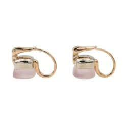 Boucles D'oreilles Dormeuses POMELLATO "Nudo" En Or Rose Et Quartz 14 Boucles D'oreilles Dormeuses POMELLATO "Nudo" En Or Rose Et Quartz -Castafiore Boutique boucles doreilles dormeuses pomellato nudo en or rose et quartz 914666