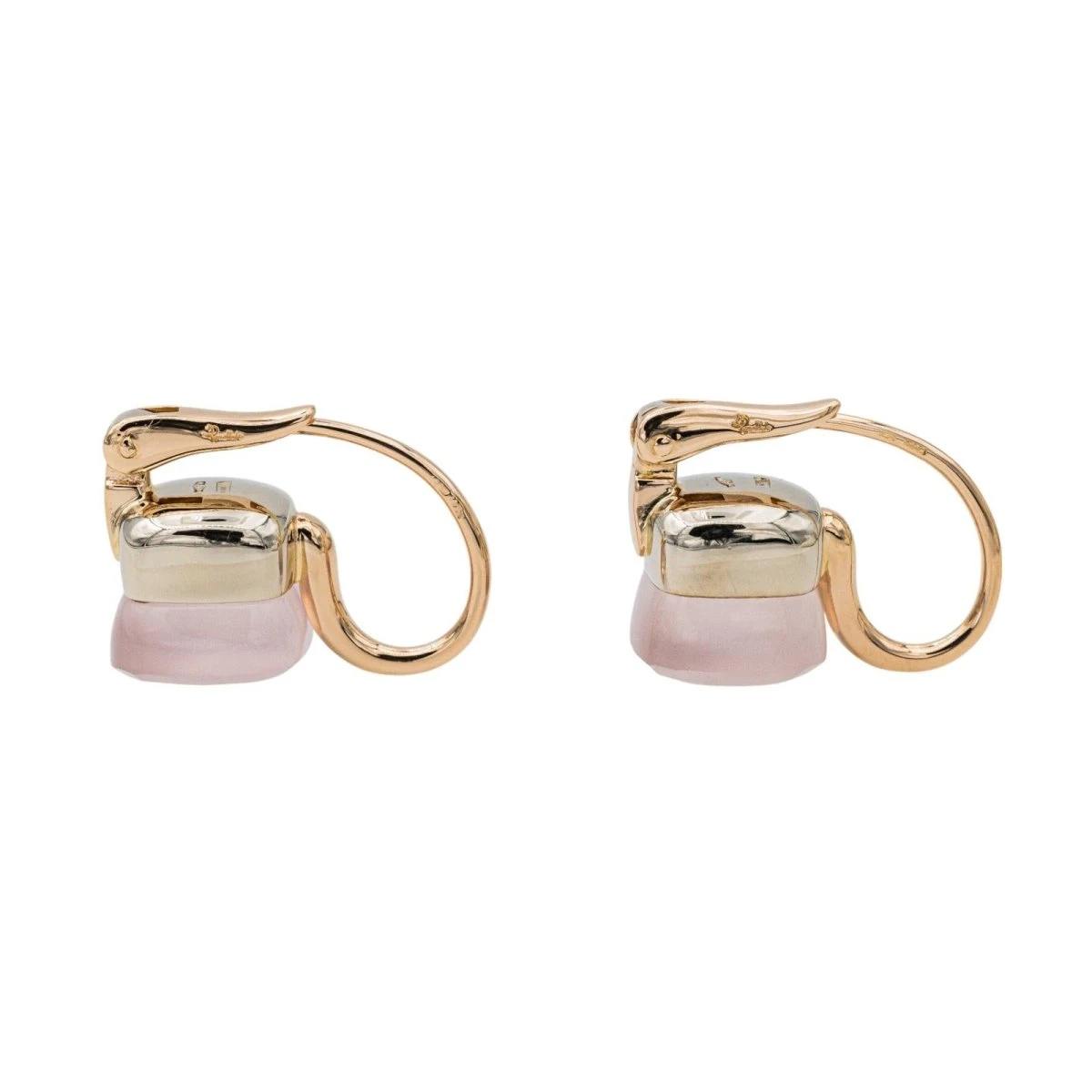 Boucles D'oreilles Dormeuses POMELLATO "Nudo" En Or Rose Et Quartz 7 Boucles D'oreilles Dormeuses POMELLATO "Nudo" En Or Rose Et Quartz – Image 7