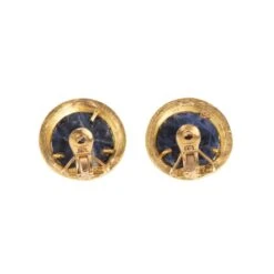 Boucles D'oreilles ILIAS LALAOUNIS En Or Jaune Et Sodalite -Castafiore Boutique boucles doreilles du createur grec ilias lalaounis en or et sodalite 667476