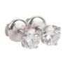 Boucles D'oreilles En Diamants Sur Or Gris Taille Moderne