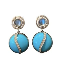 Boucles D’oreilles En Or Blanc 18k