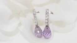 Boucles D'oreilles En Or Blanc, Améthystes Et Diamants 8 Boucles D'oreilles En Or Blanc, Améthystes Et Diamants -Castafiore Boutique boucles doreilles en or blanc amethystes et diamants 944808