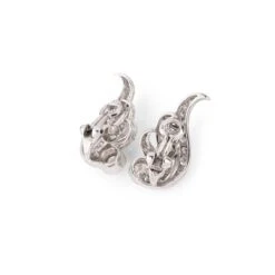 Boucles D'oreilles Clip En Or Blanc, Platine Et Diamants -Castafiore Boutique boucles doreilles en or blanc platine et diamants 689857