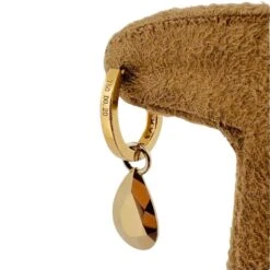 Boucles D'oreilles Créoles Gouttes En Or Jaune Et Diamants 7 Boucles D'oreilles Créoles Gouttes En Or Jaune Et Diamants -Castafiore Boutique boucles doreilles en or jaune et diamants 382346