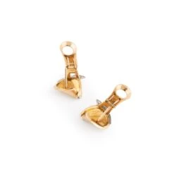 Boucles D'oreilles Cônes En Or Jaune Et Diamants -Castafiore Boutique boucles doreilles en or jaune et diamants 959923