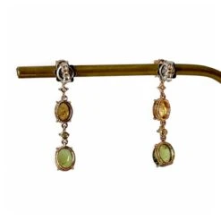 Boucles D'oreilles En Or Rose Et Tourmaline -Castafiore Boutique boucles doreilles en or rose et tourmaline 522108