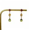 Boucles D'oreilles En Or Rose Et Tourmaline