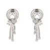 Boucles D'oreilles Rétro En Palladium Et Diamants