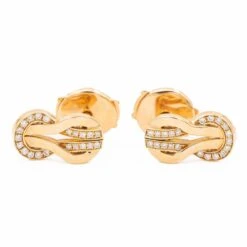 Boucles D'oreilles FRED "Chance Infinie" En Or Rose Et Diamants -Castafiore Boutique boucles doreilles fred chance infinie en or rose et diamants 583020