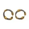 Boucles D'oreilles FRED"Force 10" En Or Jaune Et Acier