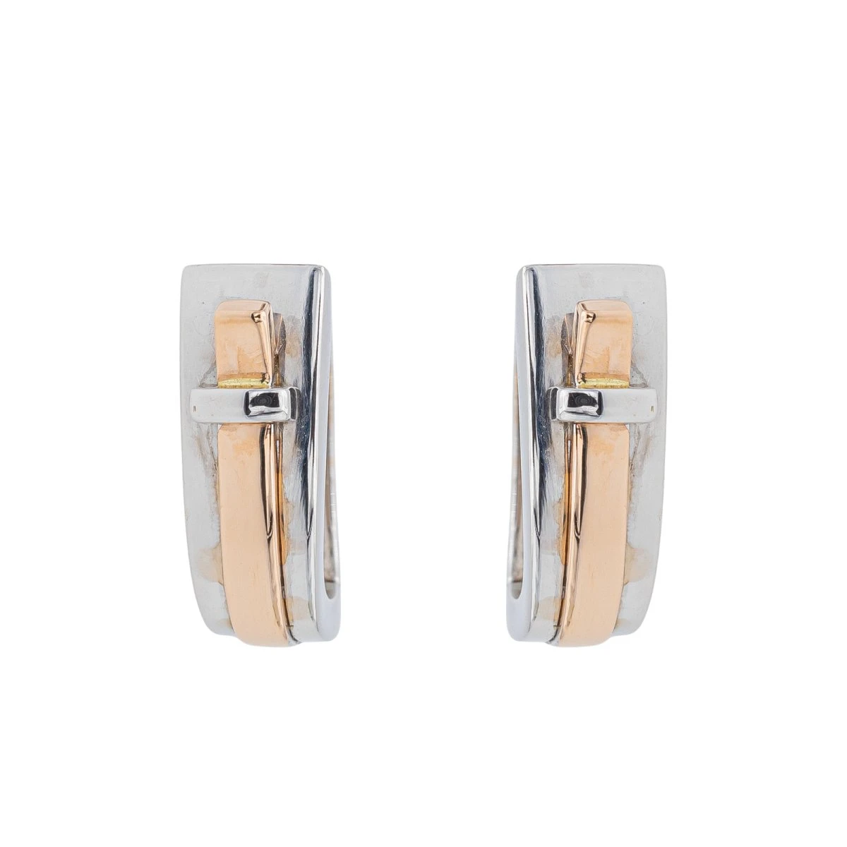 Boucles D'oreilles GUY LAROCHE Dormeuses En Or Blanc Et Or Rose 1 Boucles D'oreilles GUY LAROCHE Dormeuses En Or Blanc Et Or Rose