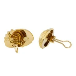 Boucles D'oreilles Motif Turban En Or Jaune -Castafiore Boutique boucles doreilles motif turban en or jaune 301550