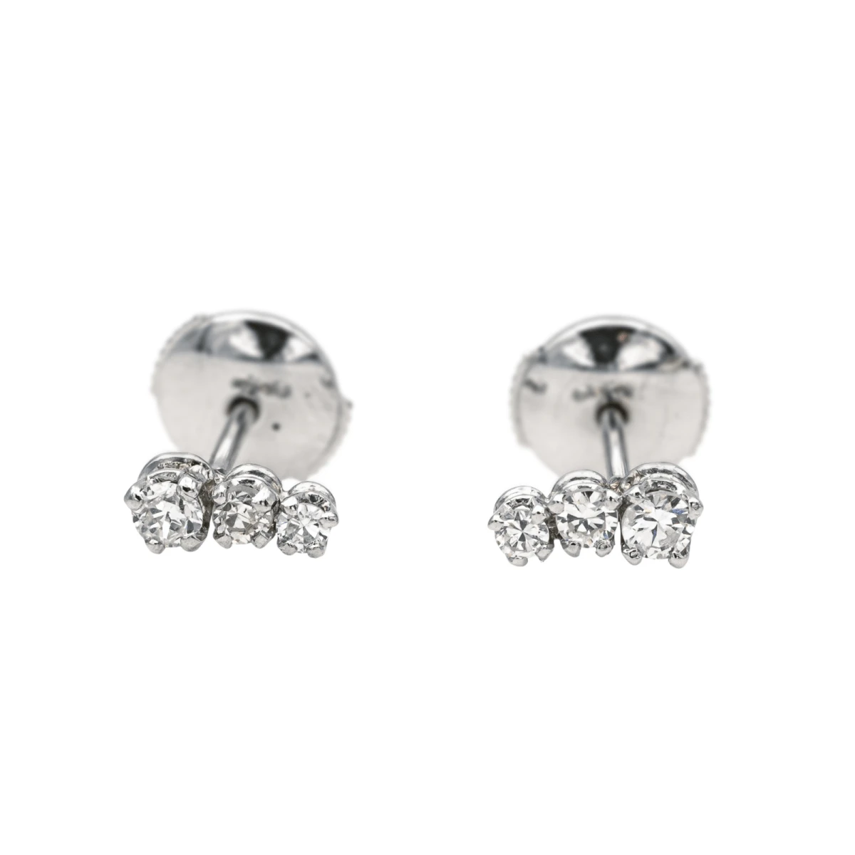 Boucles D'oreilles Or Blanc Diamant 3 Boucles D'oreilles Or Blanc Diamant – Image 3