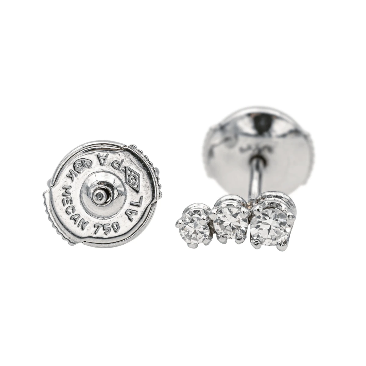 Boucles D'oreilles Or Blanc Diamant 7 Boucles D'oreilles Or Blanc Diamant – Image 7