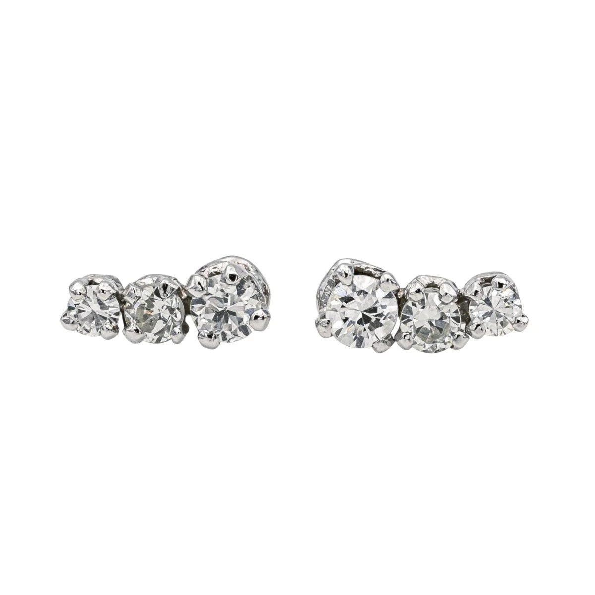 Boucles D'oreilles Or Blanc Diamant 4 Boucles D'oreilles Or Blanc Diamant – Image 4