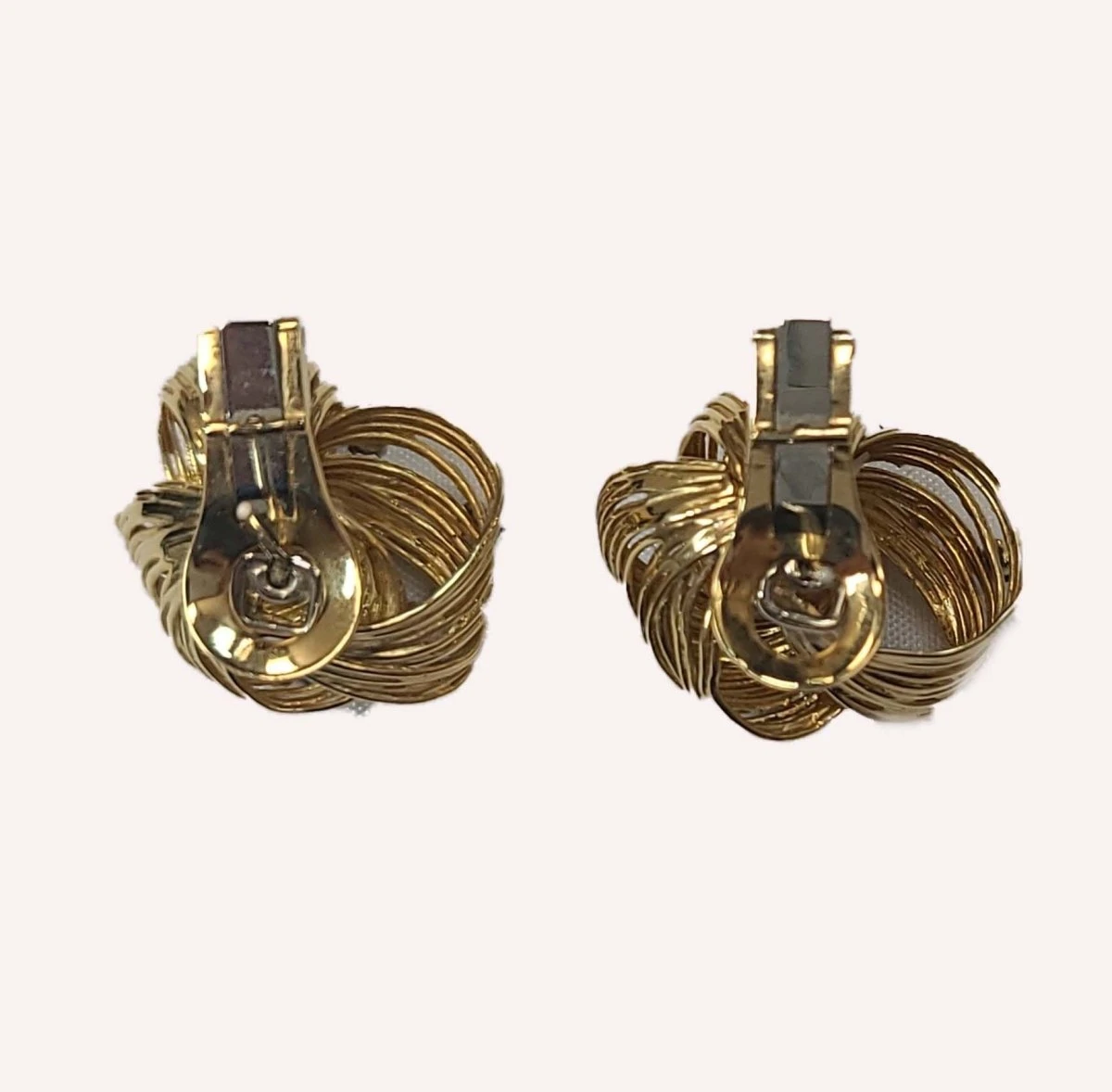 Boucles D'oreilles Or Jaune 18k Saphirs 4 Boucles D'oreilles Or Jaune 18k Saphirs – Image 4