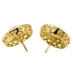 Boucles D'oreilles Or Jaune Diamant -Castafiore Boutique boucles doreilles or jaune diamant 128607