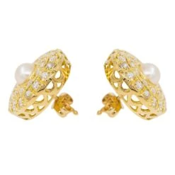 Boucles D'oreilles Or Jaune Diamant -Castafiore Boutique boucles doreilles or jaune diamant 929231