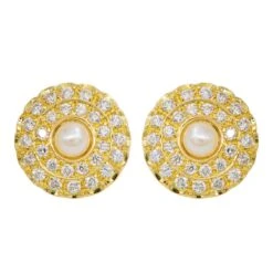 Boucles D'oreilles Or Jaune Diamant