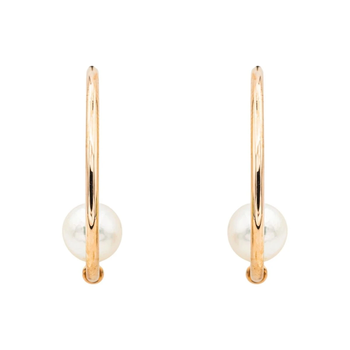 Boucles D'Oreilles Or Rose Avec Perles 3 Boucles D'Oreilles Or Rose Avec Perles – Image 3