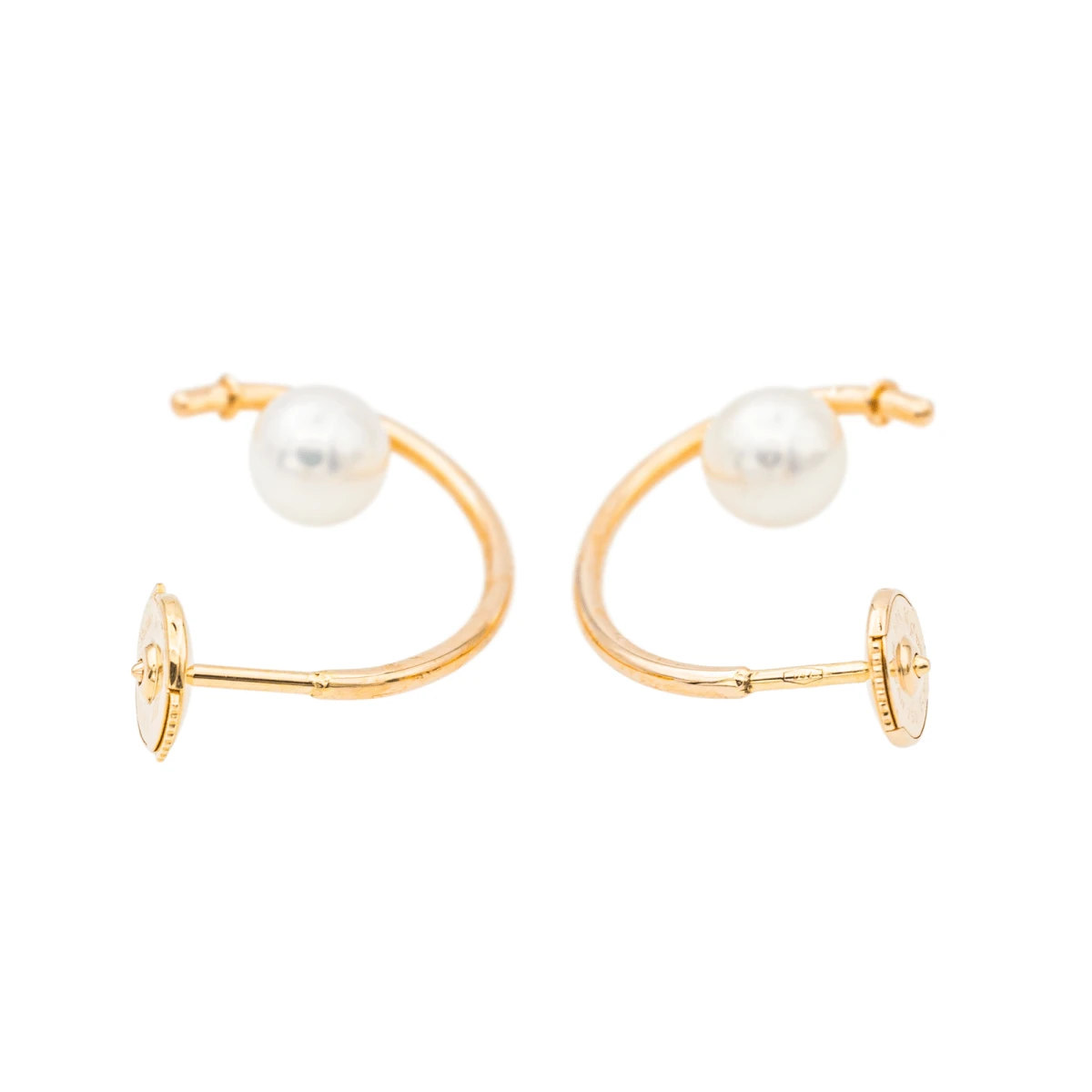 Boucles D'Oreilles Or Rose Avec Perles 5 Boucles D'Oreilles Or Rose Avec Perles – Image 5